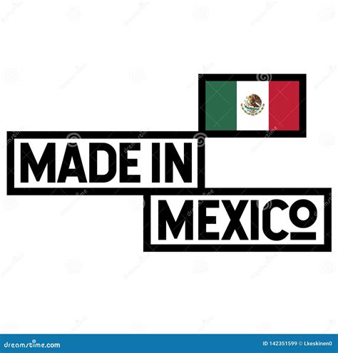 Made In Mexico Label On White Stock Vector Illustration Of Insignia