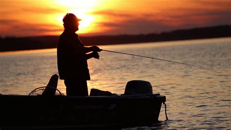 Silhouette Of Man Standing In Fishing Boat Stock Footage Sbv 317970482