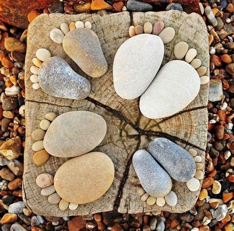 Morze Stopy Z Kamieni Rock Feet Art Pierre Crafts For Kids Arts