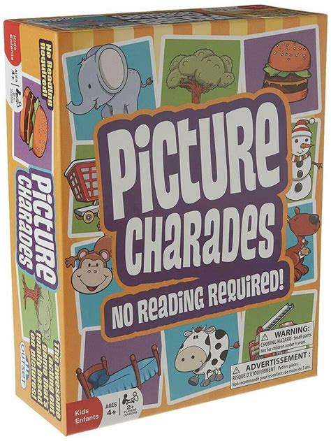 Picture Charades No Reading Required Acting Out Game For Kids