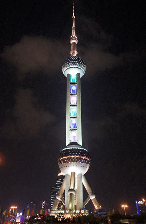 Oriental Pearl Tower By Night Shanghai Flickr