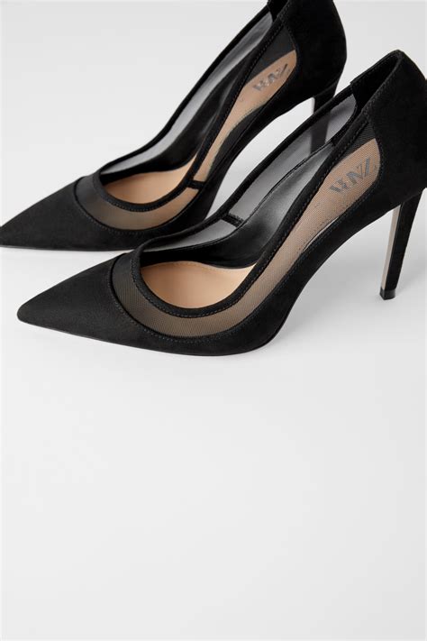 mesh heels high heels shoes woman zara united states mesh heels black shoes heels heels