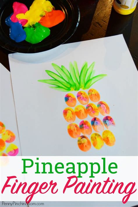 Pineapple Finger Painting Diy Summer Crafts Kids Art Projects Diy