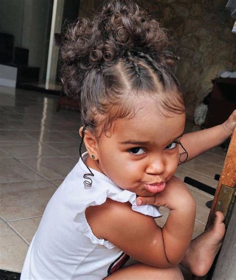 Cute Mixed Baby Girls With Curly Hair
