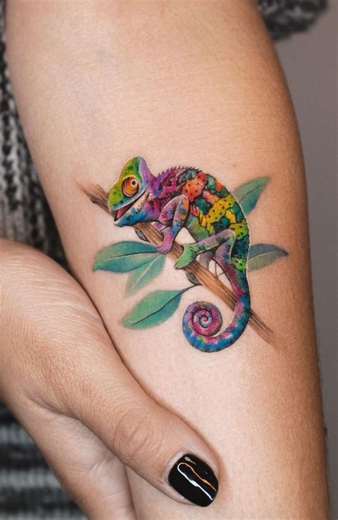 Awesome Colorful Chameleon Tattoo © Tattoo Artis Deborah Genchi