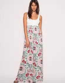 Asos Asos Floral Printed Skirt Maxi Dress At Asos