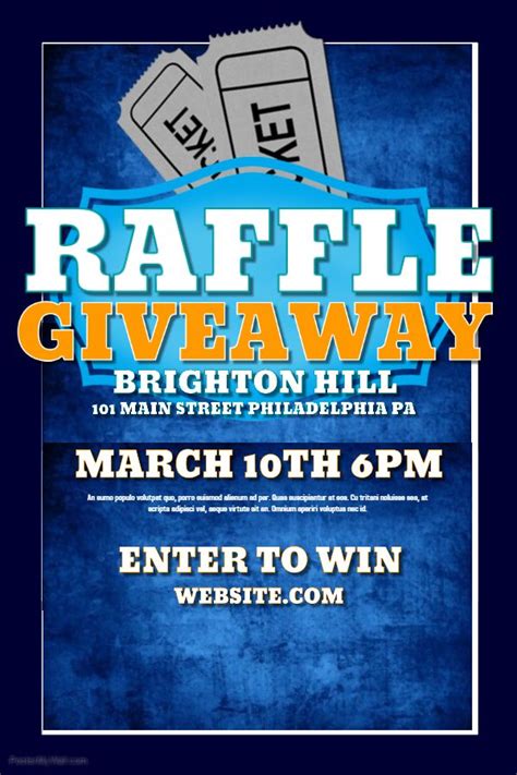 The Raffle Giveaway Poster For Brighton Hill