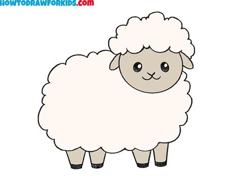 How To Draw A Sheep Easy Drawing Tutorial For Kids Easy Animal