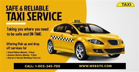 Copy Of Taxi Services Ad Postermywall