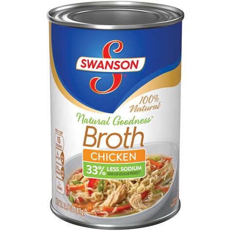 Caru daily dish chicken broth meal topper for cats & dogs. Swanson Chicken 33% Less Sodium Rts Broth 14 OZ CAN - Food ...