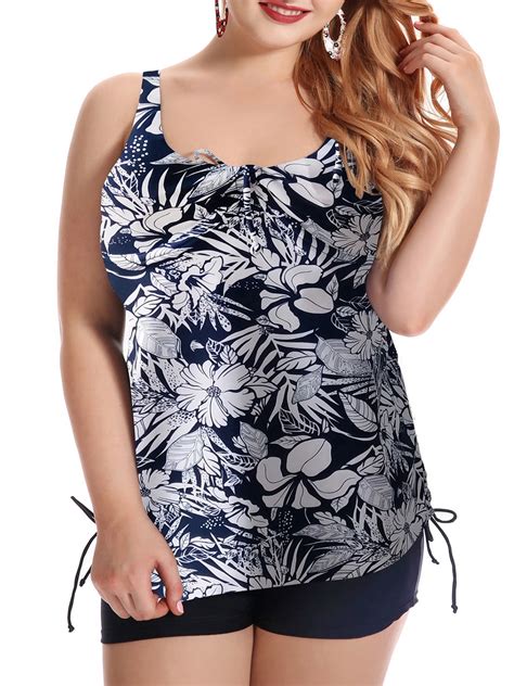 Dodoing Dodoing Plus Size Swimwear Two Pieces Swimsuit Set Push Up