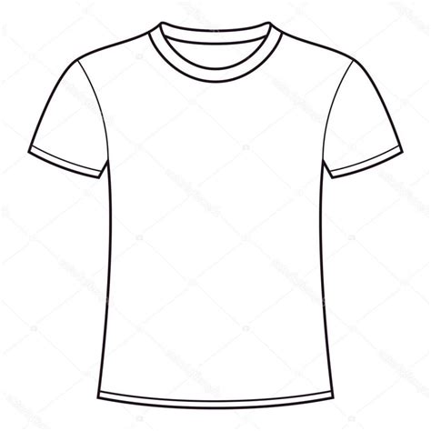 Outline Of A T Shirt Template Free Download On Clipartmag Inside