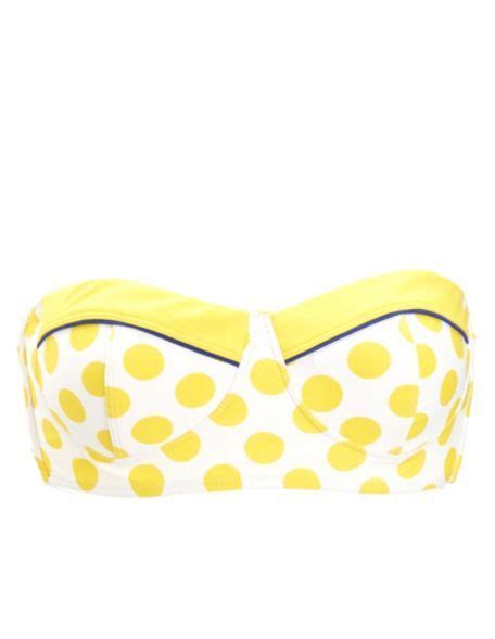Yellow Polka Dot Bikini Top Bikini Tops Polka Dot Bikini Top