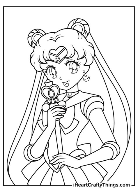 Sailor Moon Coloring Pages Luna Bonny Mooney