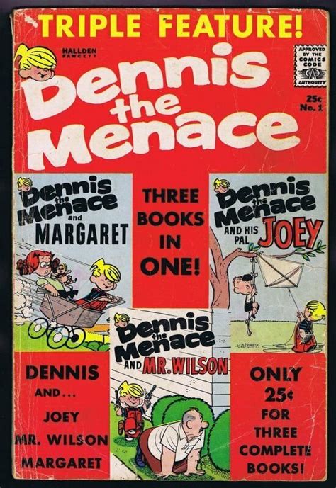 Dennis The Menace Triple Feature 1 Original Vintage 1961 Fawcett