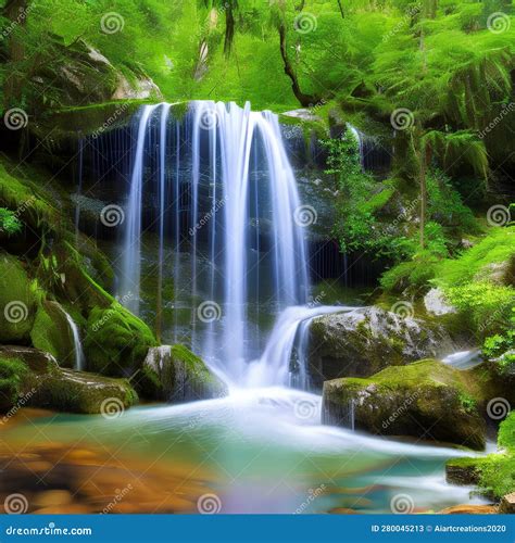 1659 Mystical Enchanted Waterfall A Mystical And Enchanting Background