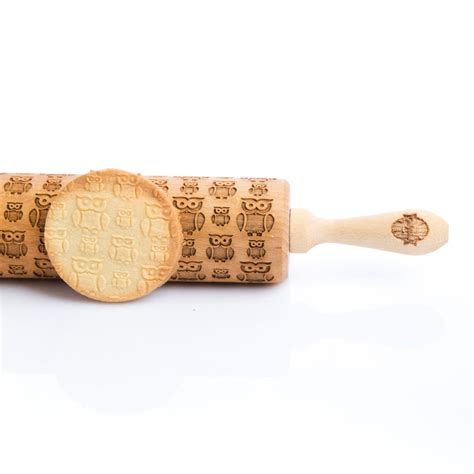 Owls Rolling Pin Embossing Rolling Pin Engraved Rolling Pin Etsy