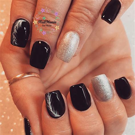 Short acrylic nail ideas black. The Most Beautiful Black Winter Nails Ideas | Stylish Belles