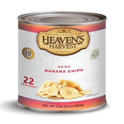 Freeze Dried Banana Chips 10 Can Heaven S Harvest Store