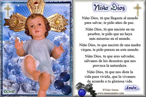 Vidas Santas Niño Dios Estampita Y Oración