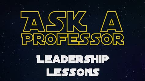 Georgetown on Star Wars: Leadership Lessons - YouTube