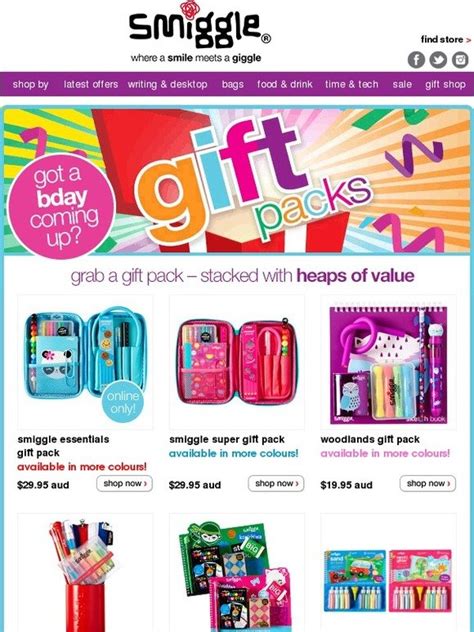 Smiggle All New T Packs Are Here Finding The Perfect Present Is