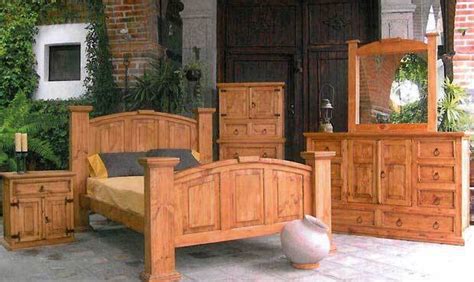 Traditional Style Rustic Knotty Pine Bedroom Set Real Wood Western