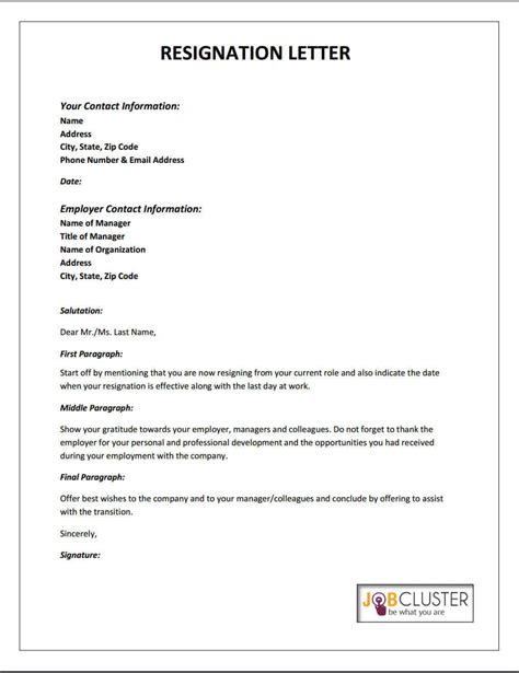 Resign Letter To Boss