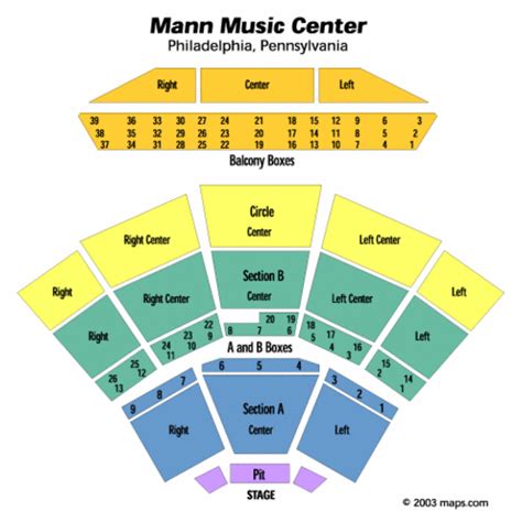 The Mann Music Center Seating Chart