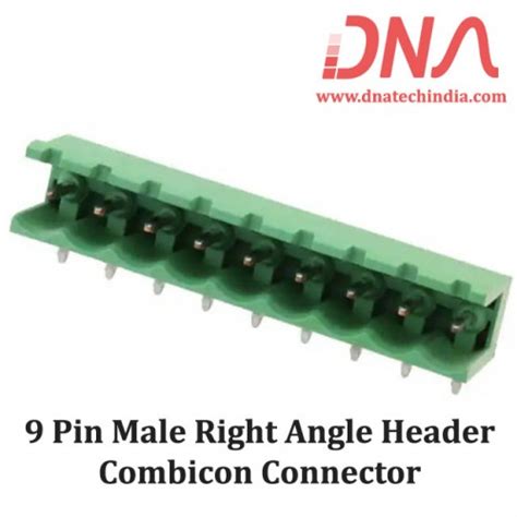 Buy 9 Pin Male Right Angle Header 508 Mm Pitch Combicon Connector In India