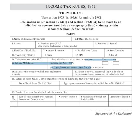 New Form 15g In Word Format Download Form 15g In Word And Pdf Format