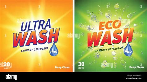 Detergent Packaging Concept Design Showing Eco Friendly Cleaning And