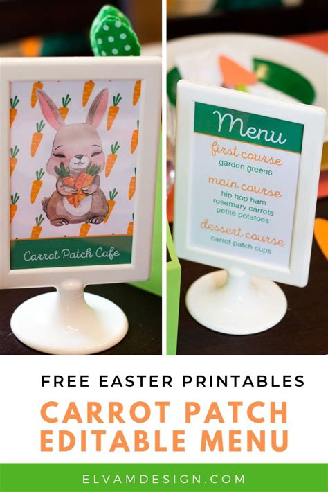 Carrot Patch Easter Table Easter Printables Free Easter Table