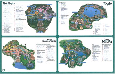 Disneys 4 Parks And Maps Enchanted Honeymoons