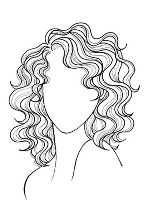 The Very Best Haircut For Your Face Curly Hair Drawing Hair Sketch