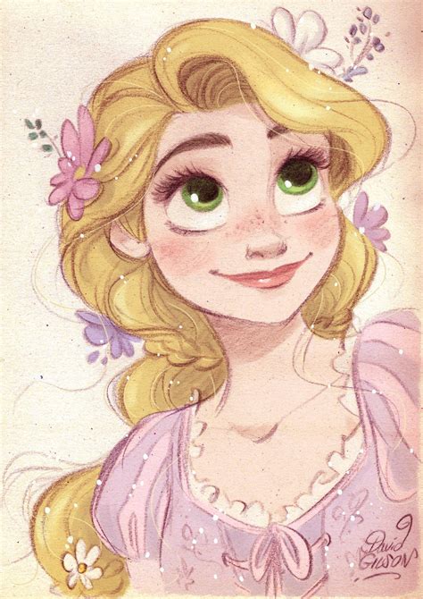 Rapunzel By David Gilson Dibujos Bonitos Princesas Disney Dibujos