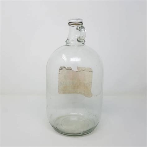 Vintage Gallon Glass Jug Bottle With Finger Handle Vintage Cider