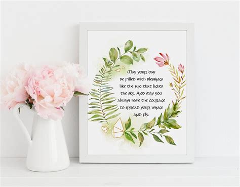 Irish Blessing Printable May Your Day Be Filled Watercolor Etsy
