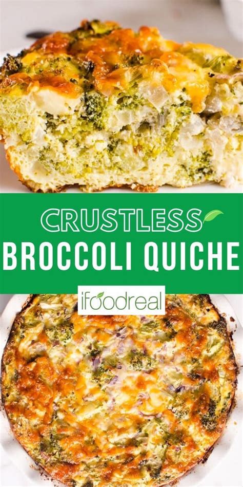 Crustless Broccoli Quiche Broccoli Quiche Recipes Quiche Recipes Healthy Delicious Low Carb