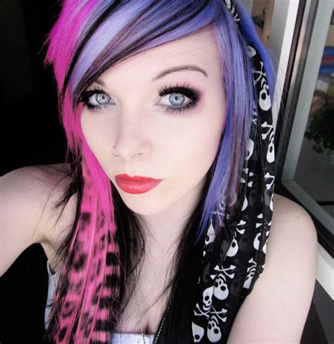 Emo Girl With Pink And Purple Hair Xwetpics Com