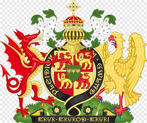 Walisische Flagge Des Königlichen Wappens Des Vereinigten Königreichs