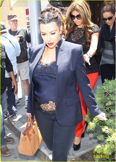 Kim Kardashian Bares Pregnant Baby Bump In Belly Shirt Photo 2852858