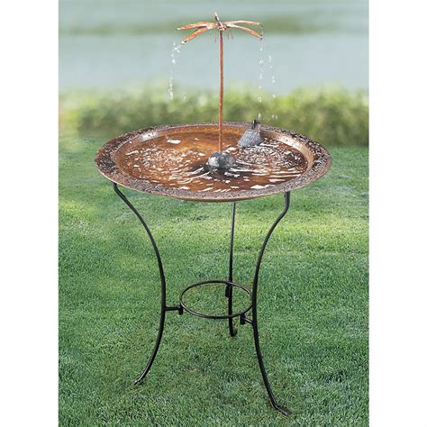 Before adding the dripper i often found my bath to drippers come in a few different styles and there is one to accommodate most any birdbath. Copper Bird Bath / Dripper Fountain - 102383, Patio & Outdoor Decor at Sportsman's Guide