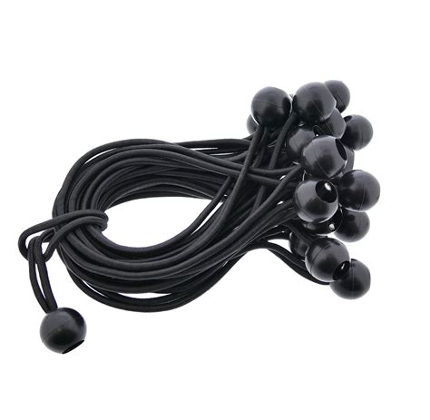 abn ball bungee 25 pack of black bungee tie down cords w plastic balls