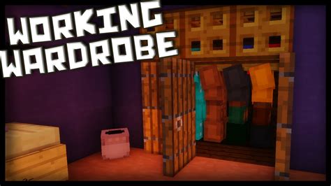 Minecraft How To Make A Working Wardrobe Youtube