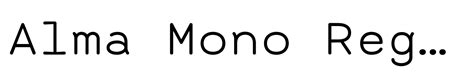 Alma Mono Regular Font Webfont And Desktop Myfonts
