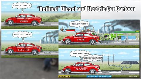 Refined Diesel And Electric Vehicle Cartoon Youtube