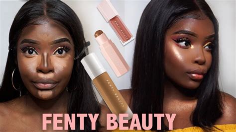 Fenty Beauty Dark Skin Makeup Tutorial Youtube