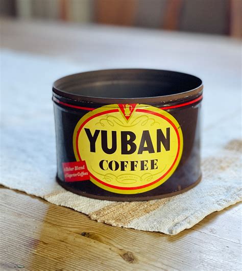 Vintage Yuban Coffee Can 1950s One Pound Coffee Tin Etsy