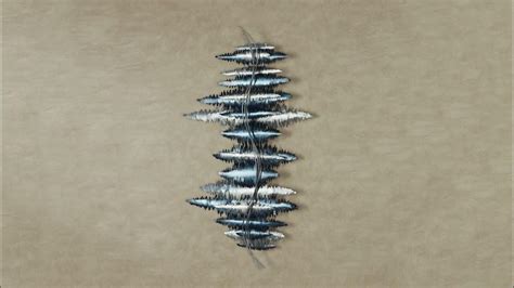 Echoes Blue And Silver Abstract Metal Wall Sculpture By Jasonw Studios